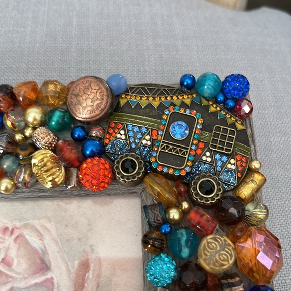 Couture handmade Halloween 👻 🎃 5x7 picture frames with rhinestones & beads - Picture 3 of 6